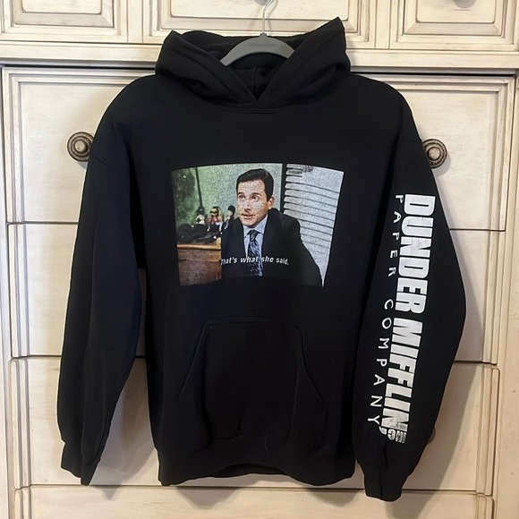 The Office Dunder Mifflin Hoodie Michael Scott Thats What She Said Mens Medium - Picture 2 of 4